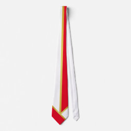 Corbata Blanco rojo dorado conservador