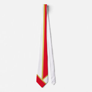 Corbata Blanco rojo dorado conservador