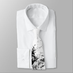 Corbata Blanco salpicado negro