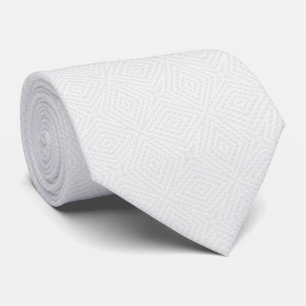 Corbata Blanco sólido texturado.