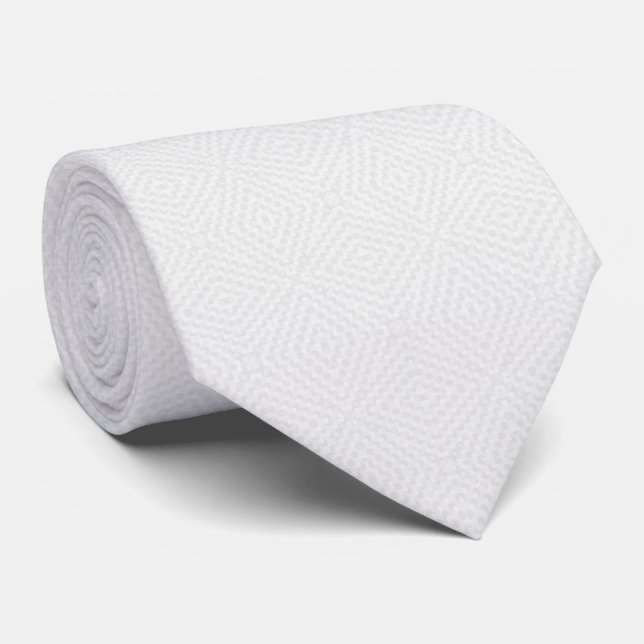 Corbata Blanco sólido texturado. (Enrollado)