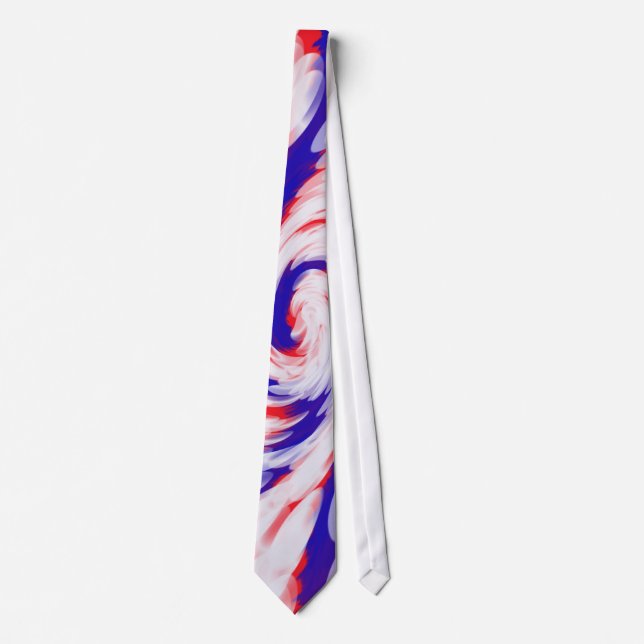 Corbata blanco y azul rojos (Anverso)