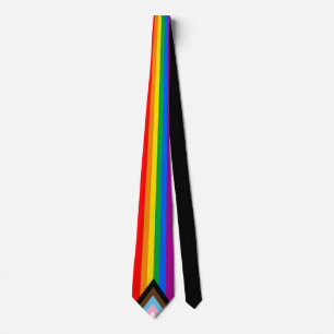 CORBATA BLANQUETA DE FLOTAS DE ORGULLO INCLUSIVO LGBTQ+