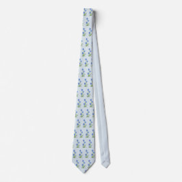 Corbata Blaue Blumen