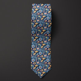 Corbata Blobs y microbios azules del biólogo