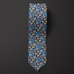 Corbata Blobs y microbios azules del biólogo