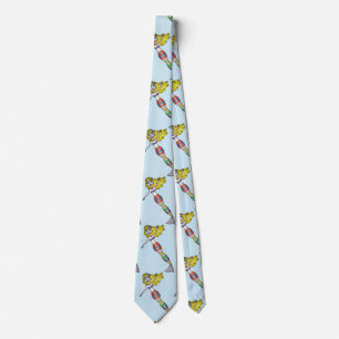 Corbata Blona crema de lona fina Thunder_Cove