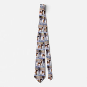 Corbata Bloodhound Dejad que nieve Navidad