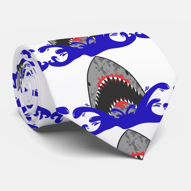 Corbata Bloody Shark Jaws Thunder_Cove (Enrollado)