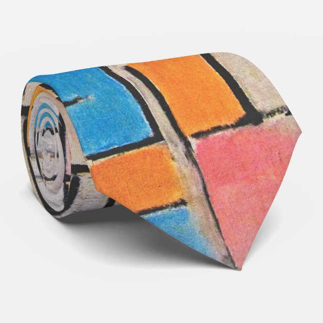 Corbata Bloque de Color – Equilibrio Moderno (Enrollado)