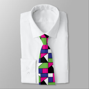 Corbata Bloque de color geométrico