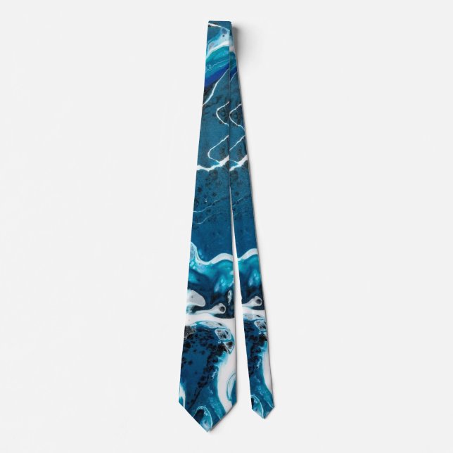 Corbata Blue Abstract Art Tie (Anverso)