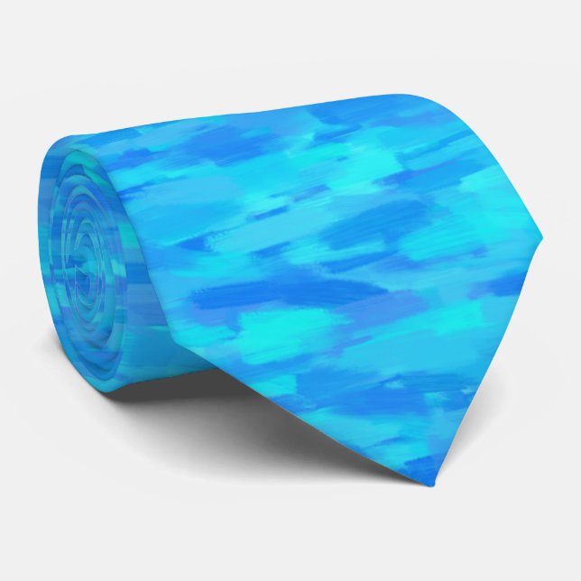 Corbata Blue Abstract Pattern (Enrollado)