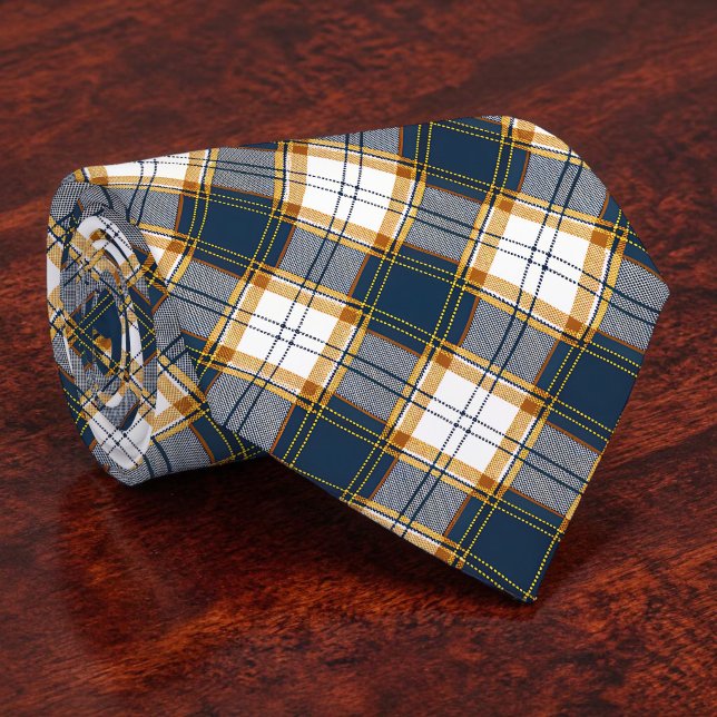 Corbata Blue and Yellow Plaid Necktie Tie (Subido por el creador)
