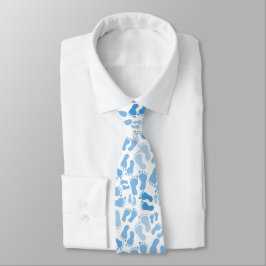 Corbata Blue Baby Foot Imprime el Nillo de Cuello