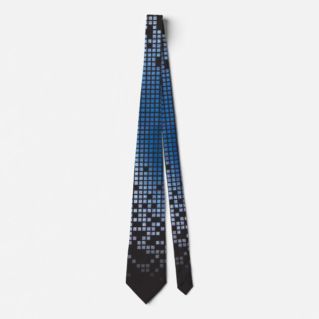 Corbata Blue Black Video Game Gamer Bar Mitzvah (Anverso)