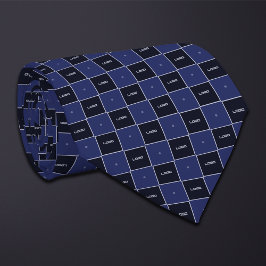 Corbata Blue Checkerboard Logo Pattern