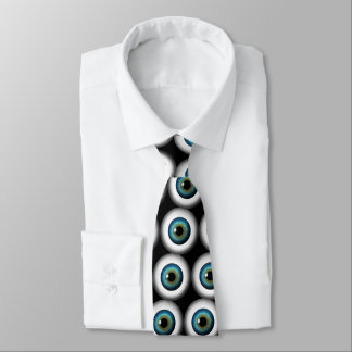 Corbata Blue Eye Eyeballs Guay Personalizado NeckTies Blac