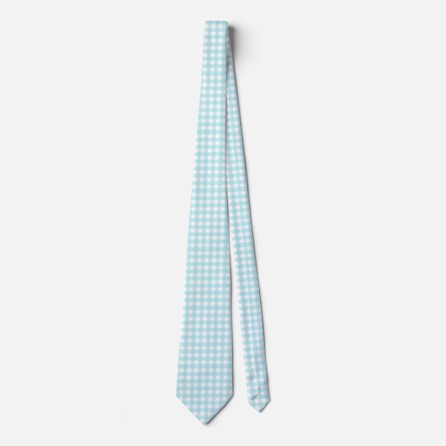 Corbata Blue Gingham (Anverso)