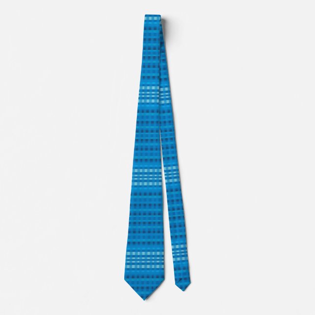 Corbata Blue Gingham Pattern Neck Tie (Anverso)