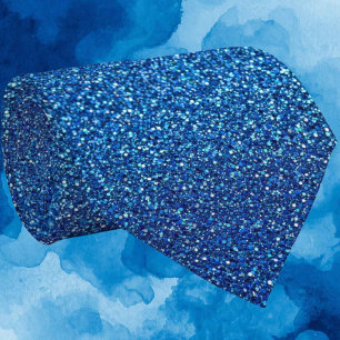 Corbata Blue Glitter Faux Silk   Lujo para Caballeros