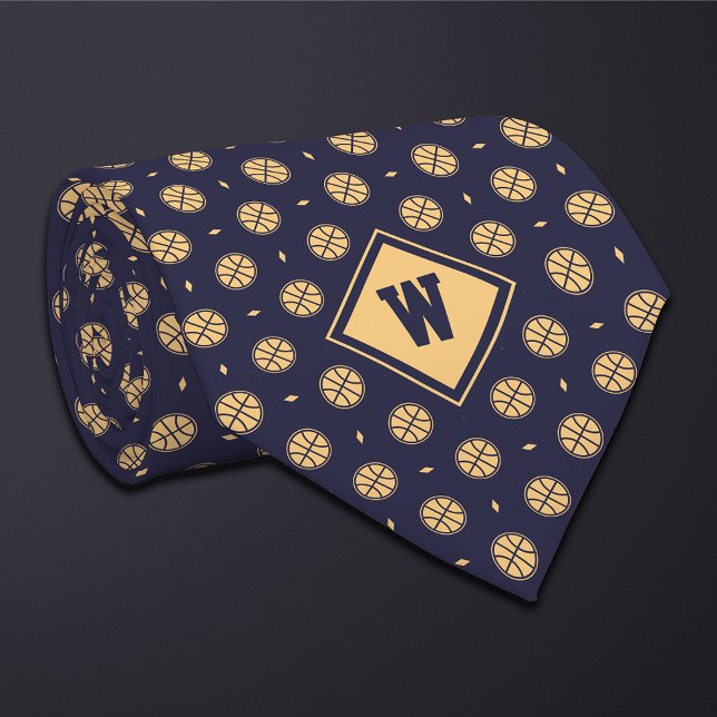 Corbata Blue Gold Basketball Icon Necktie (Subido por el creador)