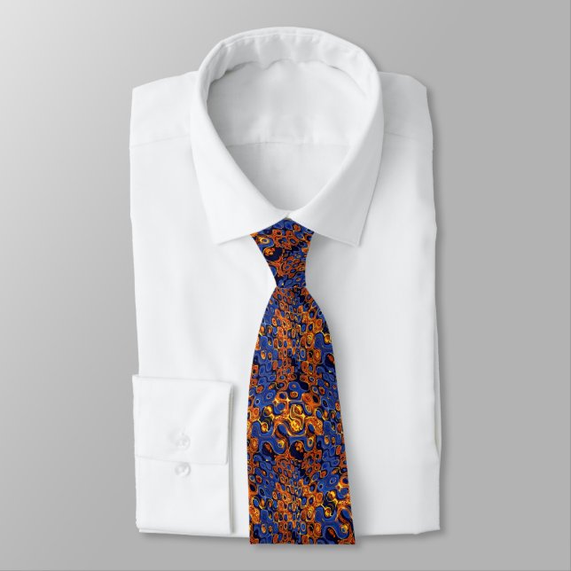 Corbata Blue & Gold Ripples Cuello (Atado)