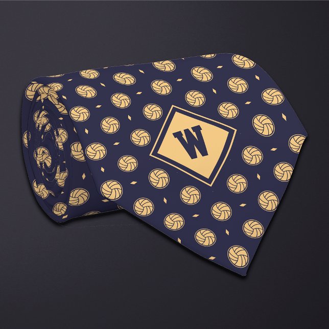 Corbata Blue Gold Volleyball Icon Necktie (Subido por el creador)