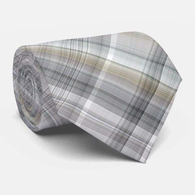 Corbata Blue/Gray/Tan Plaid (Enrollado)