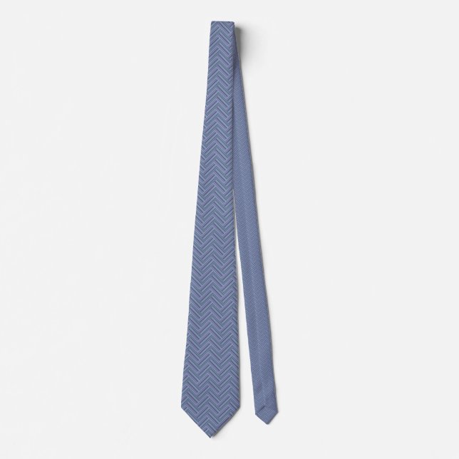 Corbata Blue-grey stripes double weave pattern (Anverso)