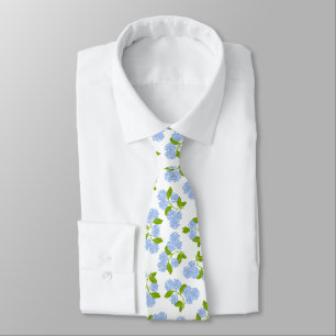 Corbata Blue Hydrangea Floral Tie