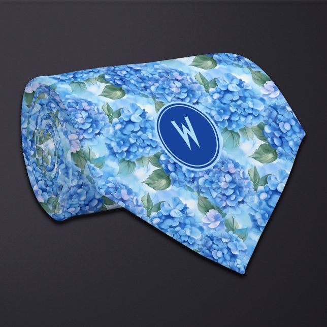 Corbata Blue Hydrangeas Floral (Subido por el creador)
