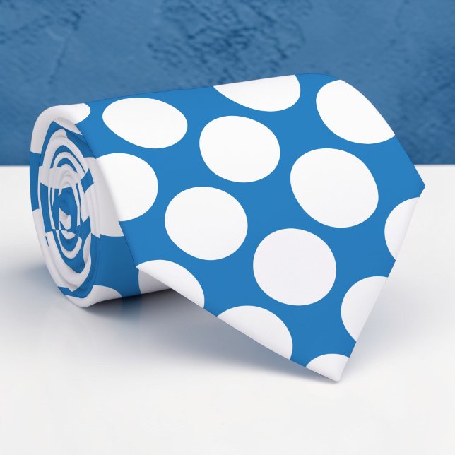 Corbata Blue Jumbo Polka Dots Custom Necktie (Subido por el creador)