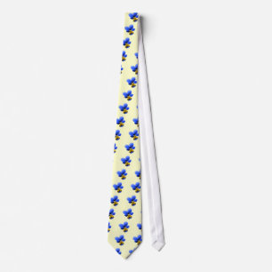 Corbata Blue Pansy Floral Tie