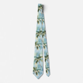 Corbata Blue Skies Tropical Island Palm Trees  