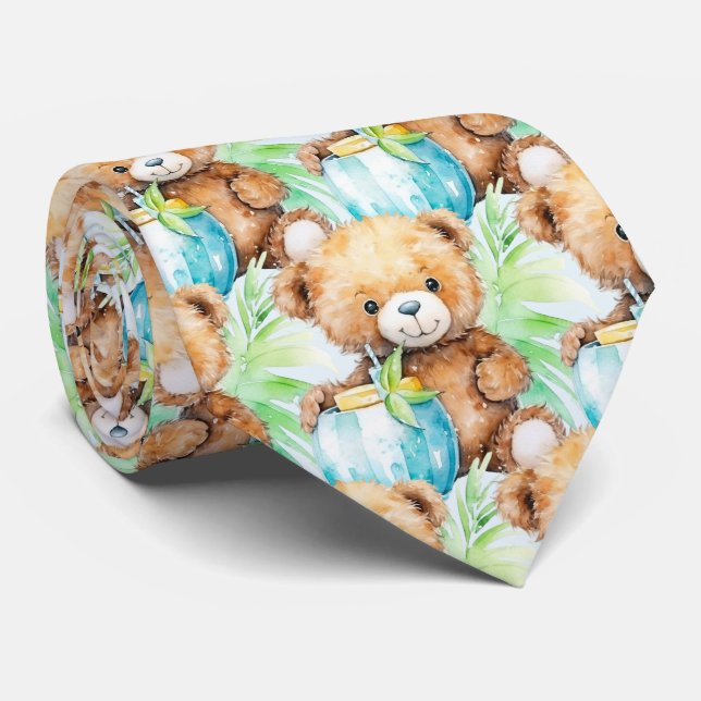 Corbata Blue Teddy Bear Necer Tie (Enrollado)