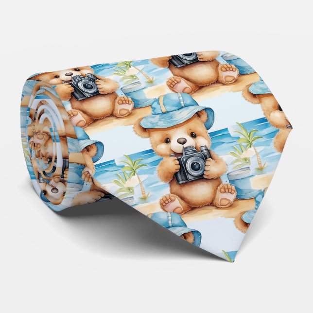 Corbata Blue Teddy Bear Necer Tie (Enrollado)