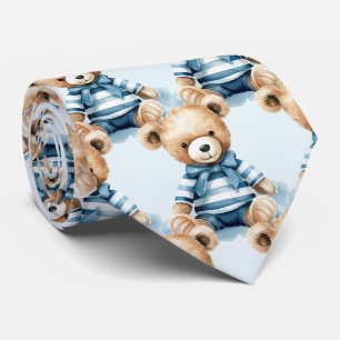 Corbata Blue Teddy Bear Necer Tie