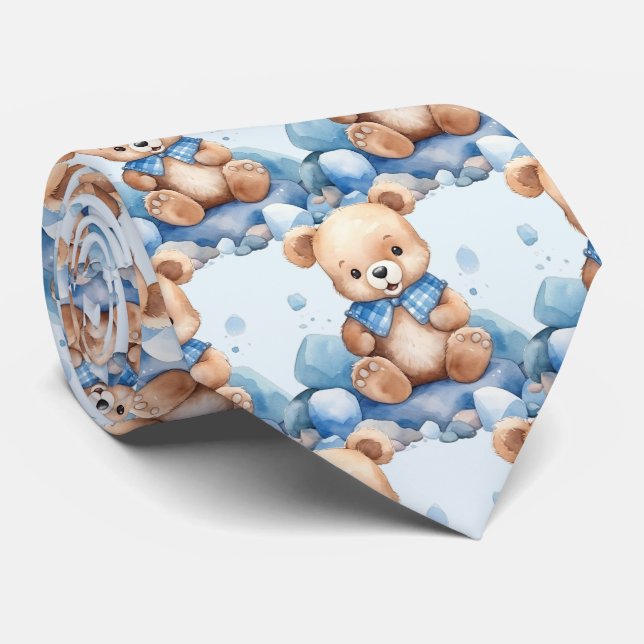 Corbata Blue Teddy Bear Necer Tie (Enrollado)