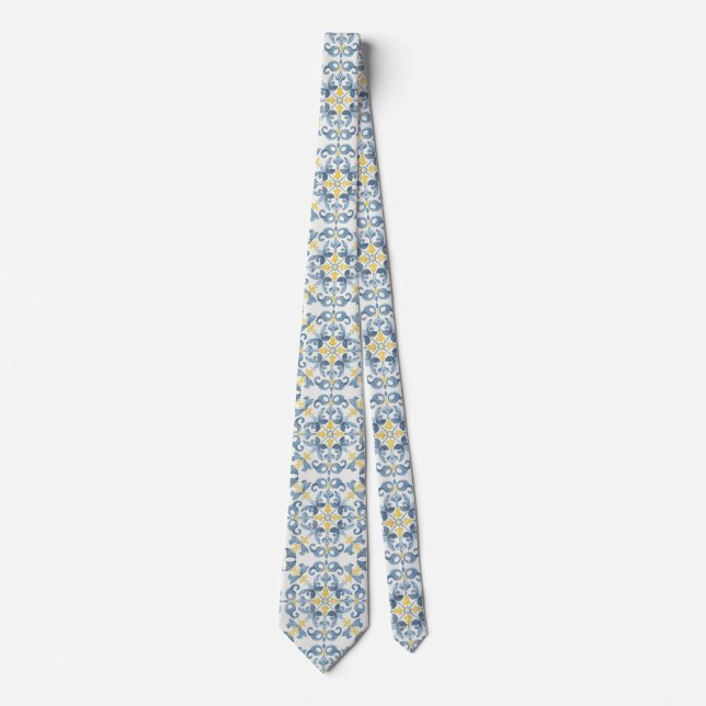 Corbata Blue Tile Lemon (Anverso)