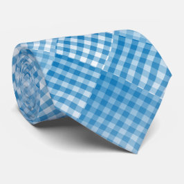 Corbata Blue White Checker Abstract Pattern