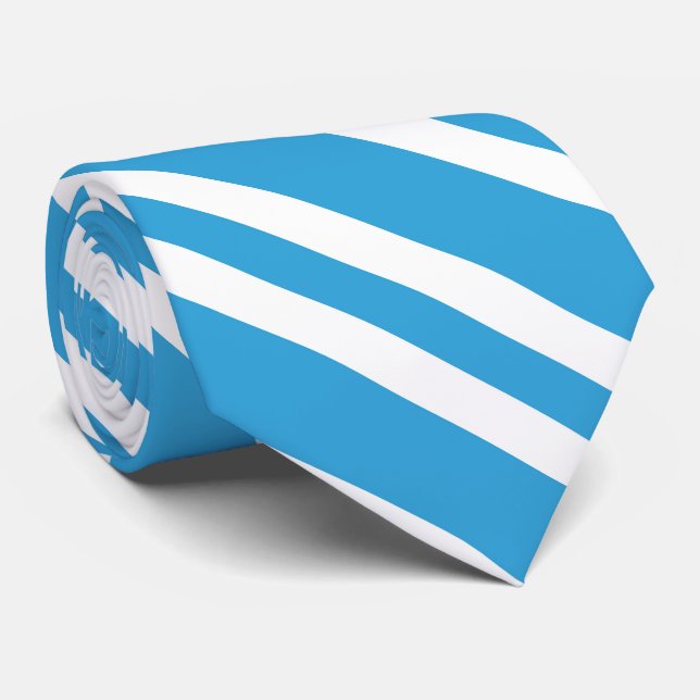 Corbata Blue White Stripes Pattern (Enrollado)