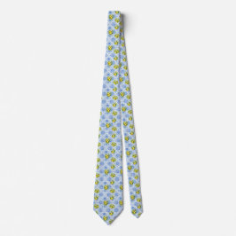 Corbata Blue Yellow Mediterranean Lemons Italian Amalfi