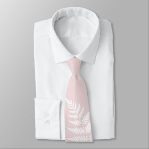 Corbata Blush Rosa Blanco Helecho Simplemente Elegante Bod