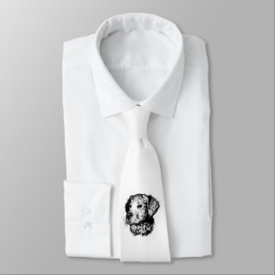 Corbata Boceto de cabeza de canino
