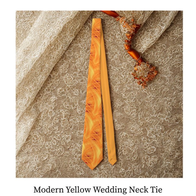 Corbata Boda Amarillo Moderno, Nata De Cuello (Subido por el creador)