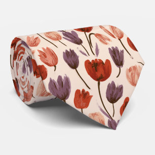 Corbata Boda Boho de Compromiso Floral de Tulipán