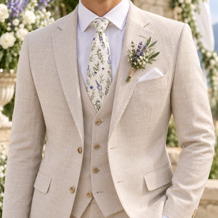 Corbata Boda Botánica de Lavanda Provenza
