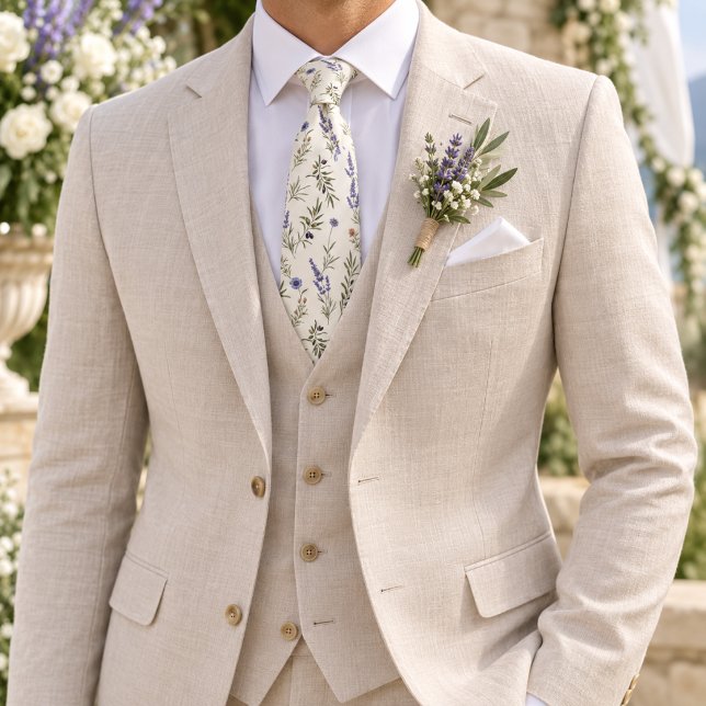 Corbata Boda Botánica de Lavanda Provenza (Subido por el creador)