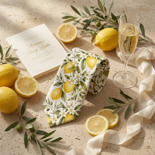 Corbata Boda Botánica de Limón Amalfi Verano Italiano